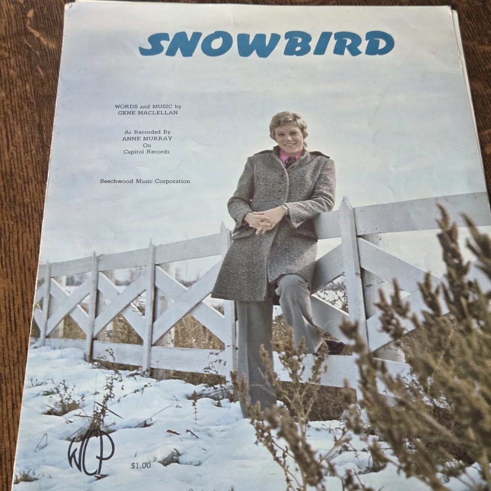 Sheet Music for Snowbird by Gene Maclellan -Piano and Guitar